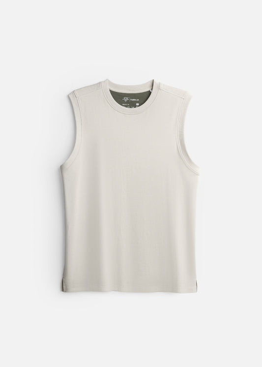 Áo 3 Lỗ Tôn Dáng FlexFit™ Cotton Mềm Mướt Co Giãn Đa Chiều Non Branded 051 Màu Be Dáng Ôm Vừa F2