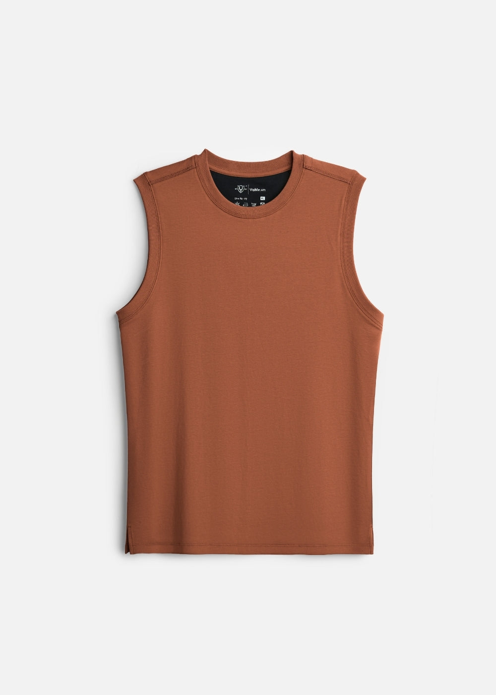 Áo 3 Lỗ Tôn Dáng FlexFit™ Cotton Mềm Mướt Co Giãn Đa Chiều Non Branded 051 Màu Cam Đậm Dáng Ôm Vừa F2