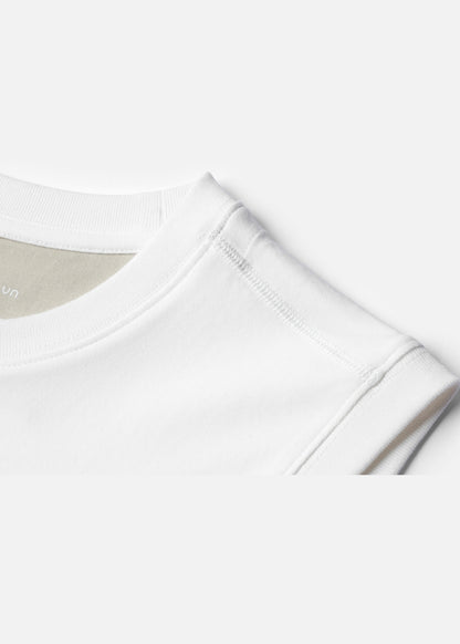 Áo 3 Lỗ Tôn Dáng FlexFit™ Cotton Mềm Mướt Co Giãn Đa Chiều Non Branded 051 Màu Trắng Dáng Ôm Vừa F2