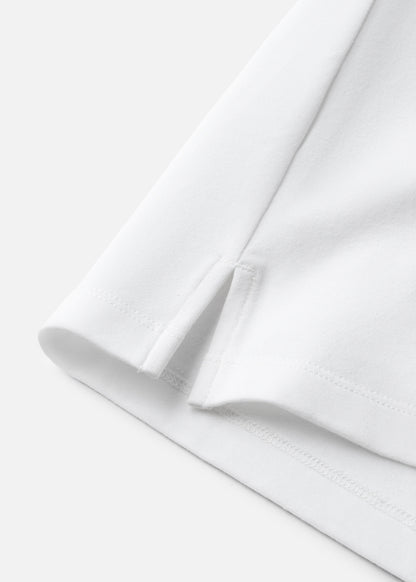 Áo 3 Lỗ Tôn Dáng FlexFit™ Cotton Mềm Mướt Co Giãn Đa Chiều Non Branded 051 Màu Trắng Dáng Ôm Vừa F2