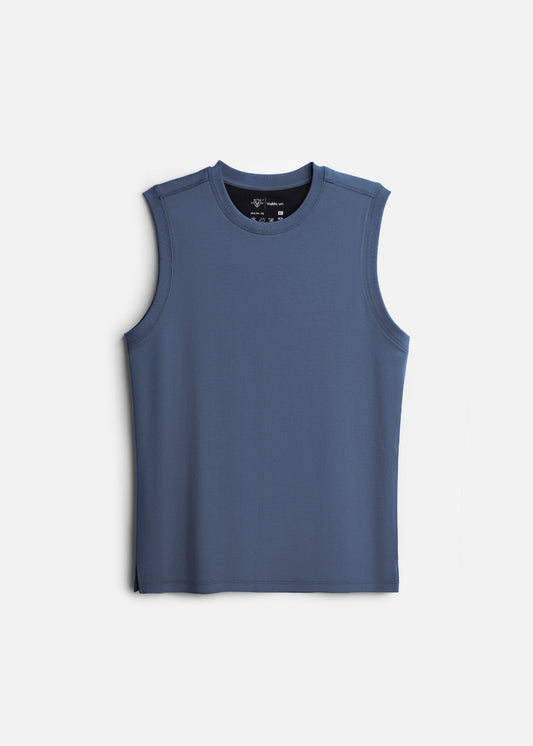 Áo 3 Lỗ Tôn Dáng FlexFit™ Cotton Mềm Mướt Co Giãn Đa Chiều Non Branded 051 Màu Xanh Dương Đậm Dáng Ôm Vừa F2