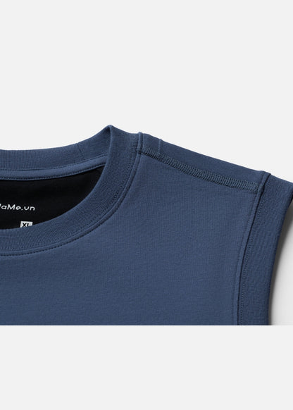 Áo 3 Lỗ Tôn Dáng FlexFit™ Cotton Mềm Mướt Co Giãn Đa Chiều Non Branded 051 Màu Xanh Dương Đậm Dáng Ôm Vừa F2