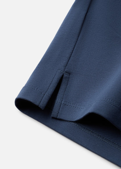 Áo 3 Lỗ Tôn Dáng FlexFit™ Cotton Mềm Mướt Co Giãn Đa Chiều Non Branded 051 Màu Xanh Dương Đậm Dáng Ôm Vừa F2