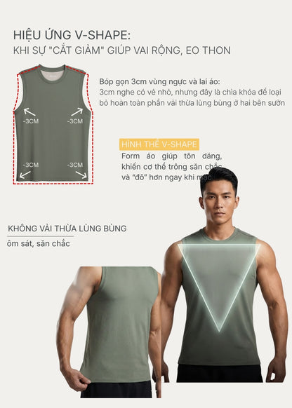 Áo 3 Lỗ Tôn Dáng FlexFit™ Cotton Mềm Mướt Co Giãn Đa Chiều Non Branded 051 Màu Trắng Dáng Ôm Vừa F2