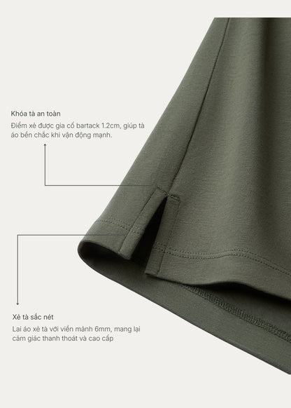 Áo 3 Lỗ Tôn Dáng FlexFit™ Cotton Mềm Mướt Co Giãn Đa Chiều Non Branded 051 Màu Trắng Dáng Ôm Vừa F2