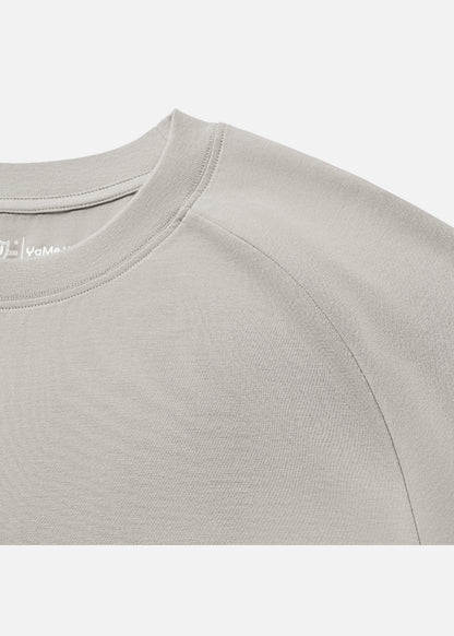 Áo Thun Tay Dài Raglan FlexFit™ Vải Mỏng Mịn Có Lỗ Xỏ Ngón Tiện Lợi Non Branded 052 Màu Xám Nhạt Dáng Vừa Vặn F3