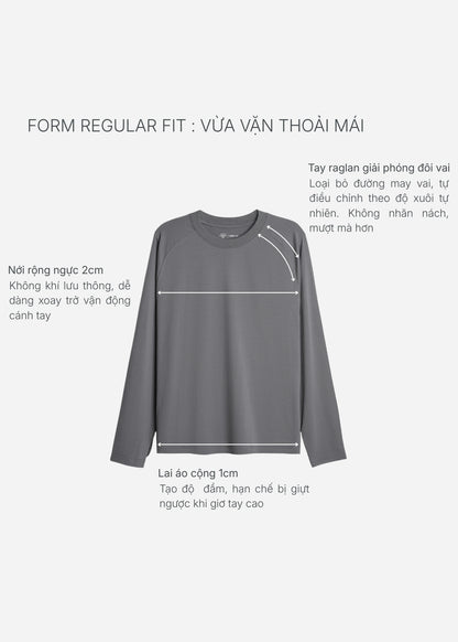 Áo Thun Tay Dài Raglan FlexFit™ Vải Mỏng Mịn Có Lỗ Xỏ Ngón Tiện Lợi Non Branded 052 Màu Xanh Lá Đậm Dáng Vừa Vặn F3