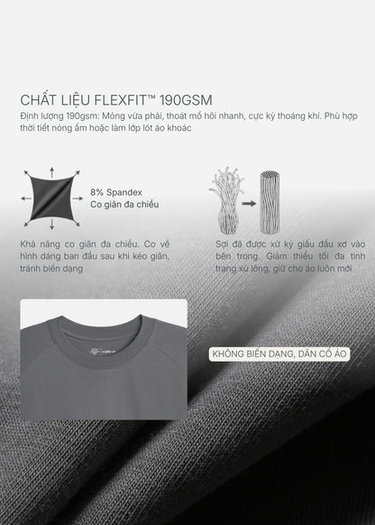 Áo Thun Tay Dài Raglan FlexFit™ Vải Mỏng Mịn Có Lỗ Xỏ Ngón Tiện Lợi Non Branded 052 Màu Xanh Lá Đậm Dáng Vừa Vặn F3