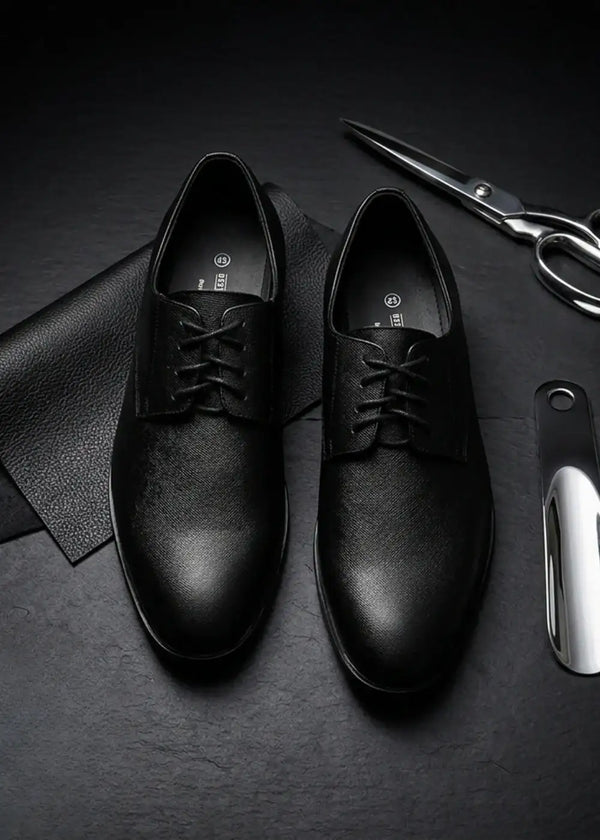Giày Tây Oxford Real Leather 004 Đen