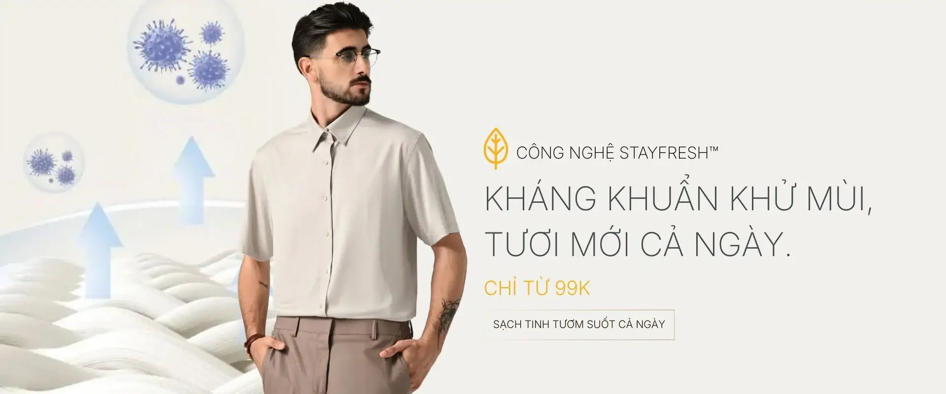 Công Nghệ StayFresh™ (Trang Phục Kháng Khuẩn Khử Mùi)