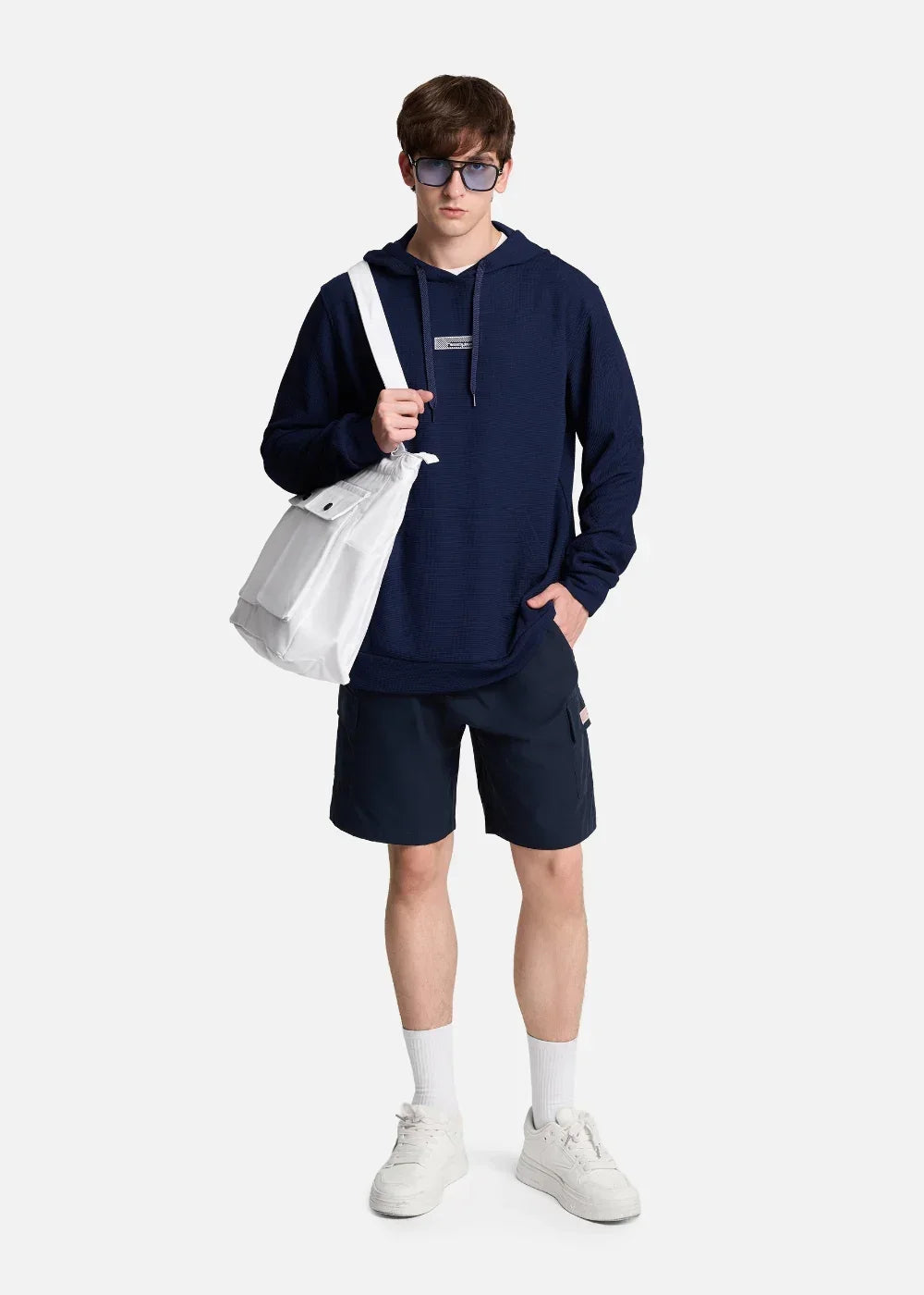 Áo Khoác Hoodie EasyCare™ Bền Nhanh khô Seventy Seven 039 Màu Xanh Dương Đậm Dáng Ôm Vừa F2