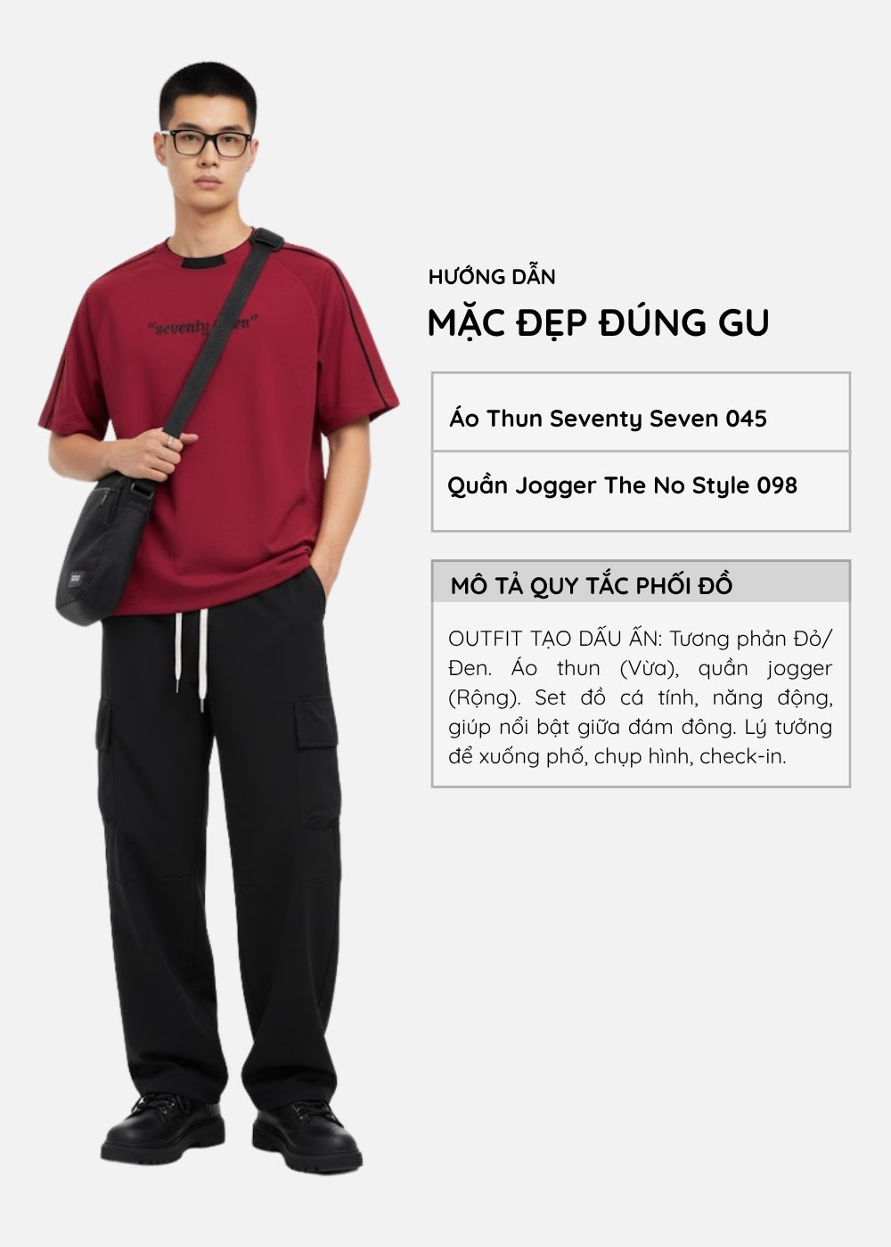 Áo Thun DurableTex™ Vải Thun Gân Dày Khỏe Khoắn Seventy Seven 045 Màu Đỏ Đậm Dáng Ôm Vừa F2