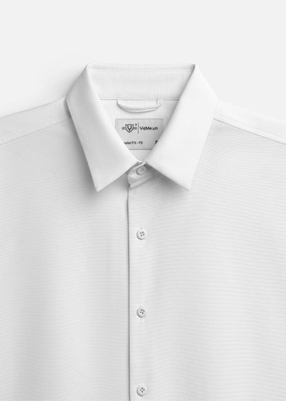 Sơ Mi Tay Ngắn AirDry™ Nhẹ Co Giãn Thoát Nhiệt Tốt Seventy Seven 054 Màu Trắng Dáng Vừa Vặn F3
