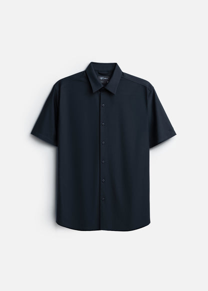 Sơ Mi Tay Ngắn AirDry™ Nhẹ Co Giãn Thoát Nhiệt Tốt Seventy Seven 054 Màu Xanh Dương Đậm Dáng Vừa Vặn F3