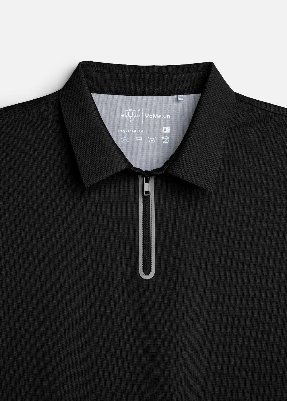 Áo Polo Sợi Làm Mát IceVibes™ Mặc Đi Nắng Giải Nhiệt Nhanh Chóng The Minimalist 015 Màu Đen 2 Form 10 Size