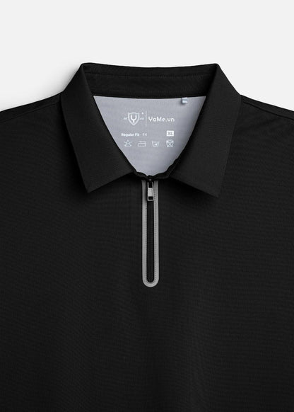 Áo Polo Sợi Làm Mát IceVibes™ Mặc Đi Nắng Giải Nhiệt Nhanh Chóng The Minimalist 015 Màu Đen 2 Form 10 Size