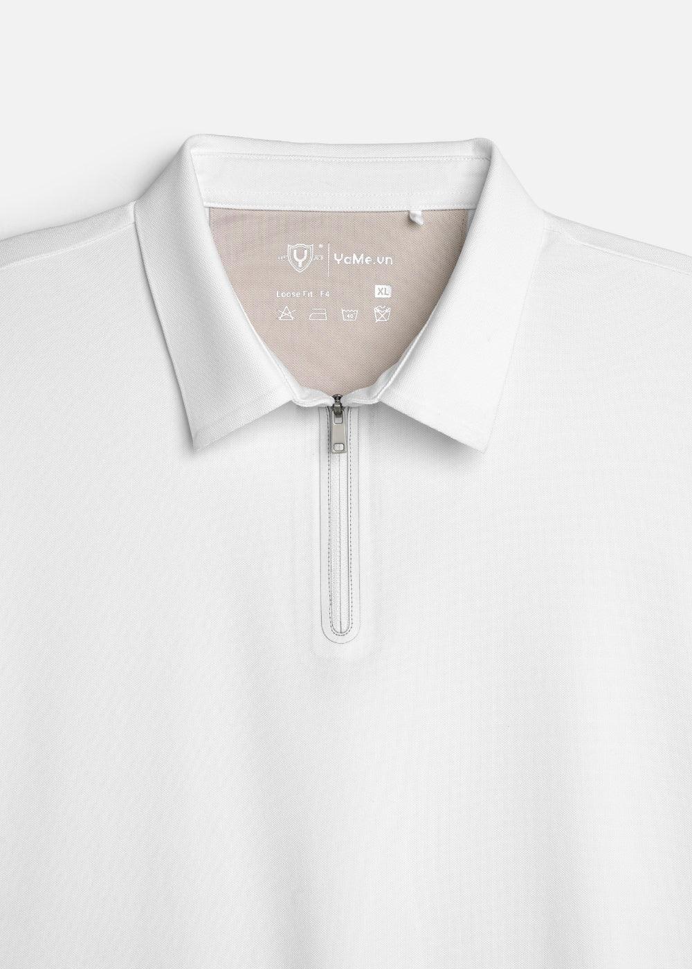 Áo Polo Sợi Làm Mát IceVibes™ Mặc Đi Nắng Giải Nhiệt Nhanh Chóng The Minimalist 015 Màu Trắng 2 Form 10 Size