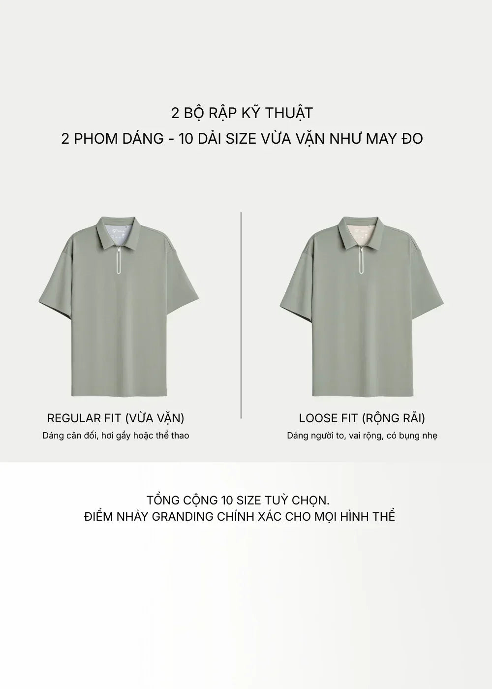 Áo Polo Sợi Làm Mát IceVibes™ Mặc Đi Nắng Giải Nhiệt Nhanh Chóng The Minimalist 015 Màu Đen 2 Form 10 Size