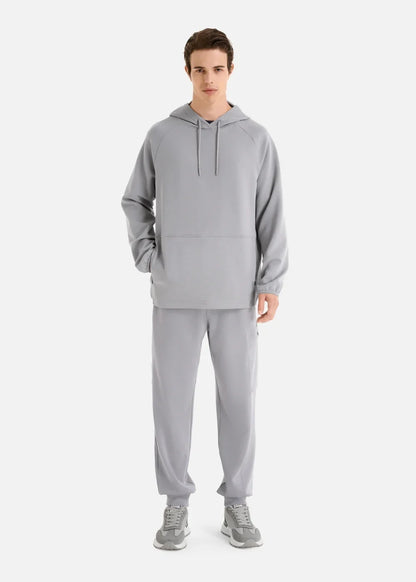 Áo Khoác Hoodie Vải Scuba CloudTouch™ Xốp Nhẹ Chạm Êm Da The Minimalist 025 Màu Xám Nhạt Dáng Vừa Vặn F3