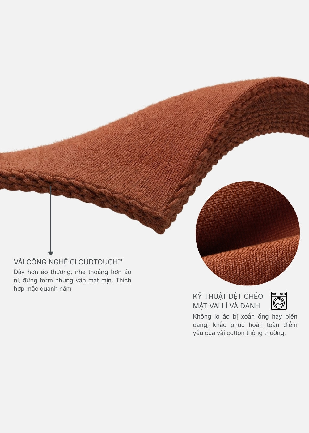 Áo Thun Dáng Vuông Vai Raglan CloudTouch™ Vải Êm Ái In Chữ In Nổi The No Style 204 Màu Xám Đậm Dáng Rộng Rãi F4