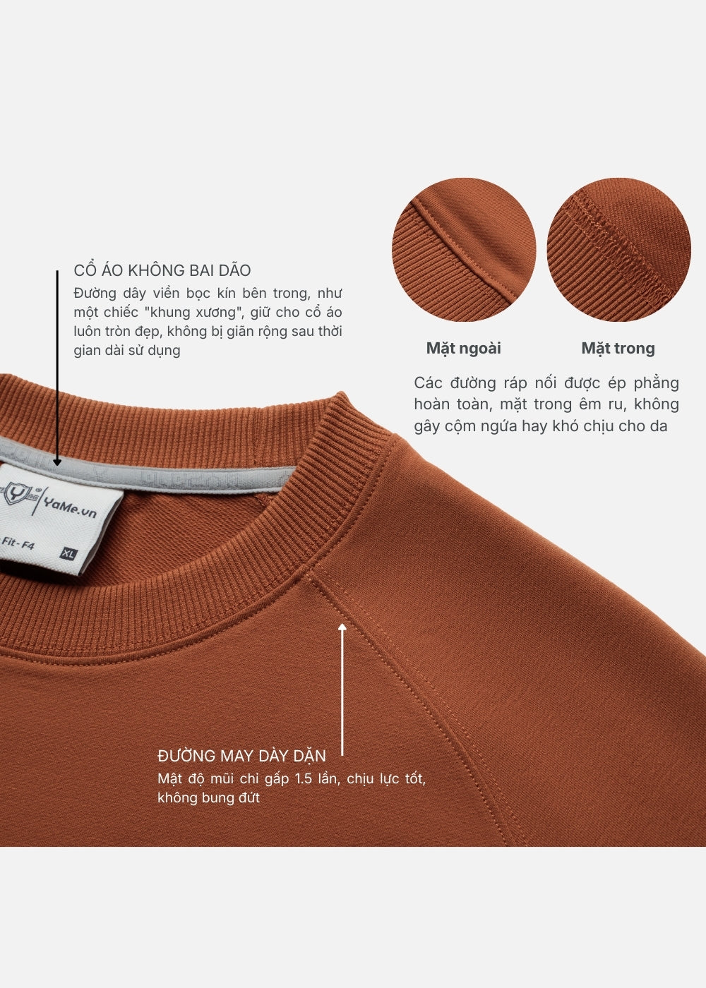 Áo Thun Dáng Vuông Vai Raglan CloudTouch™ Vải Êm Ái In Chữ In Nổi The No Style 204 Màu Xám Đậm Dáng Rộng Rãi F4