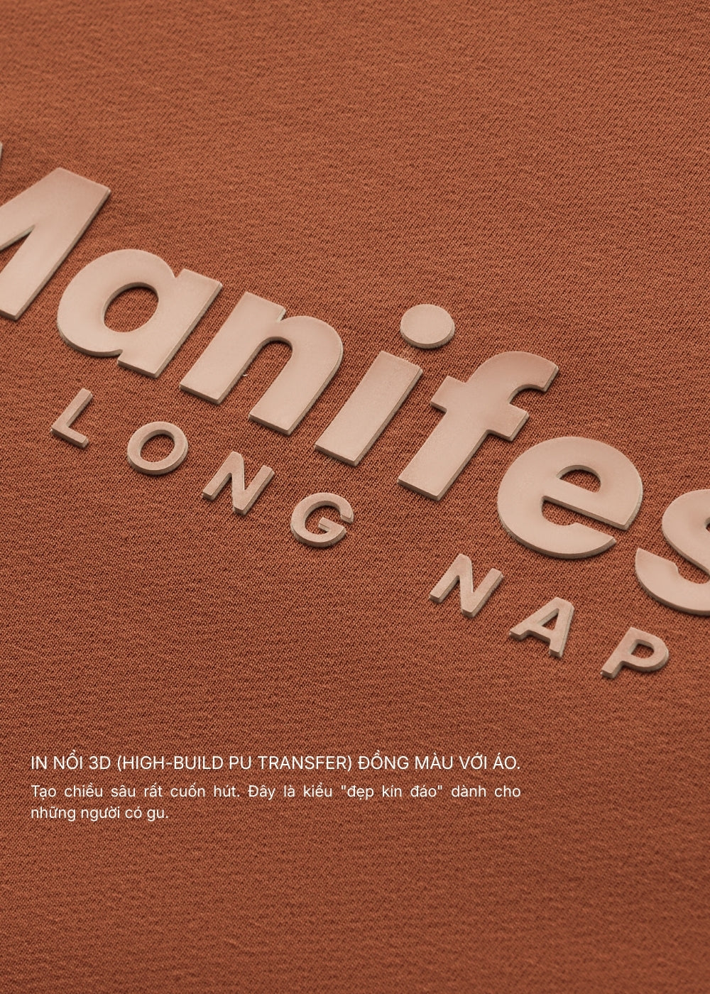 Áo Thun Dáng Vuông Vai Raglan CloudTouch™ Vải Êm Ái In Chữ In Nổi The No Style 204 Màu Xám Đậm Dáng Rộng Rãi F4