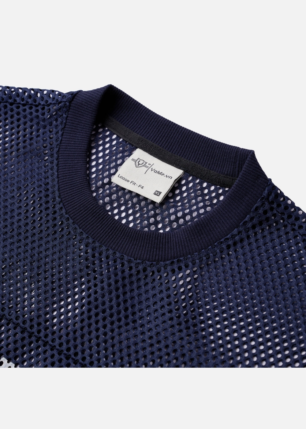 Áo Thun Vải Dệt Lưới AirDry™ Thoát Nhiệt Nhanh "NEVER SLEEPS" The No Style 207 Màu Xanh Dương Đậm Dáng Rộng Rãi F4