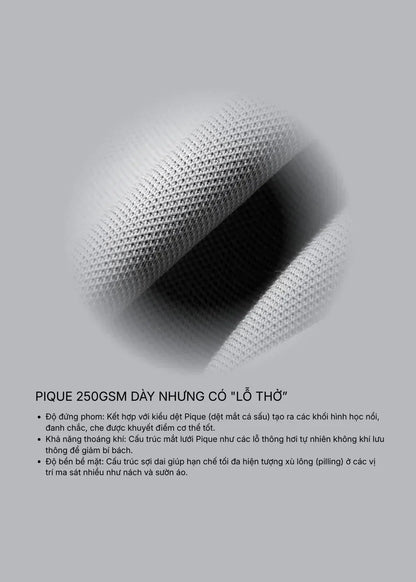 Áo Polo ColorLock™ Giữ Màu Tốt, Mặc Thoáng Vai Raglan Dễ Cử Động The No Style 225 Màu Đen Xám Dáng Vừa Vặn F3