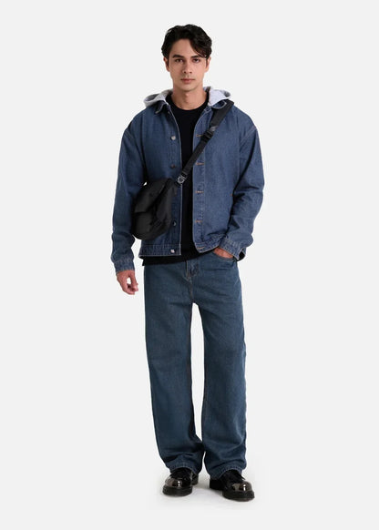 Quần Jean Che Khuyết Điểm DurableTex™ Dày Dặn Mặc Thoát Mồ Hôi The Original 038 Màu Xanh Dương Đậm Dáng Rộng Rãi F4