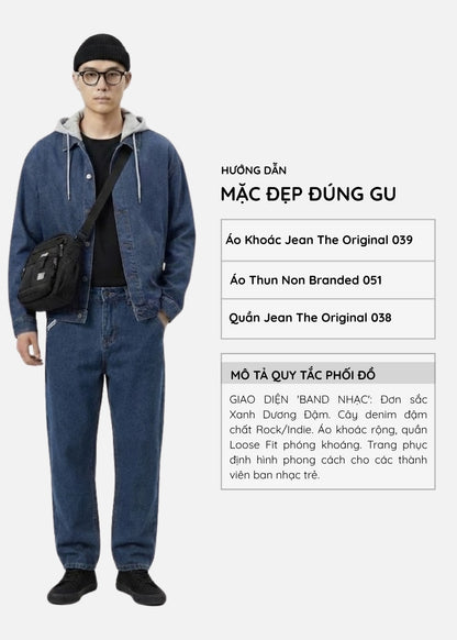 Quần Jean Che Khuyết Điểm DurableTex™ Dày Dặn Mặc Thoát Mồ Hôi The Original 038 Màu Xanh Dương Đậm Dáng Rộng Rãi F4