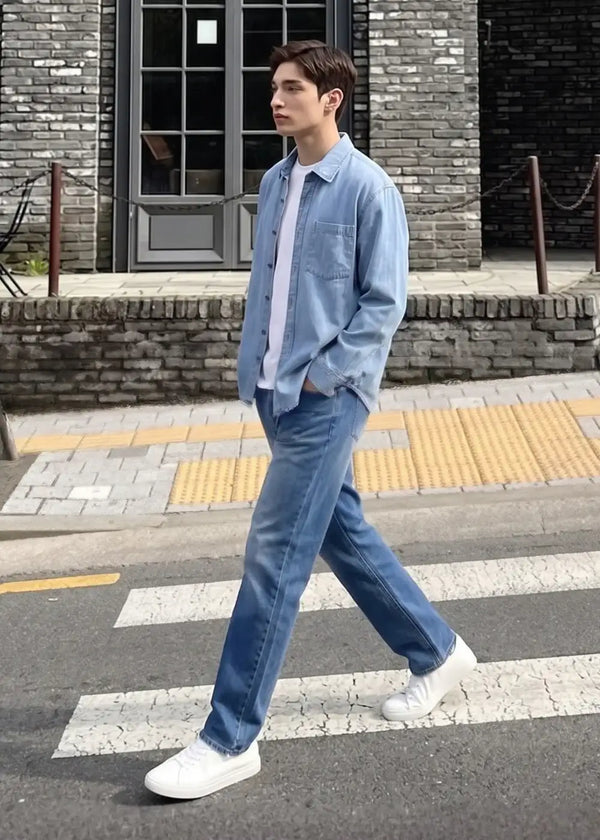Quần Jeans CloudTouch™ Mặt Vải Êm Ái Giữ Phom Đứng Dáng The Original 057 Màu Xanh Dương Dáng Vừa Vặn F3