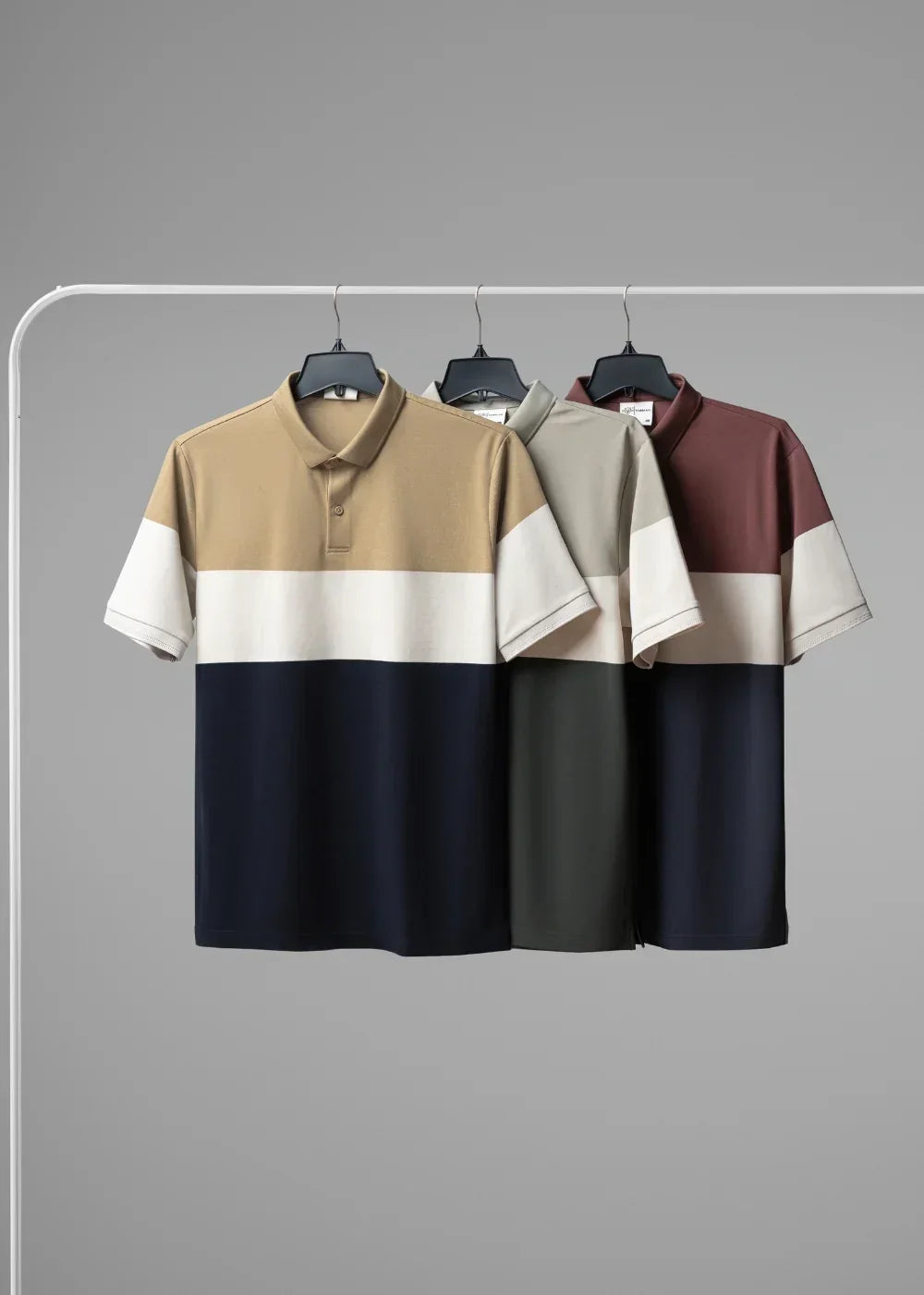 Áo Polo Vải Cá Sấu Phối Mảng Màu AirDry™ Mặc Nhẹ Thoát Mồ Hôi Tốt The Weekend 003 Màu Nâu Xanh Lá Dáng Vừa Vặn F3