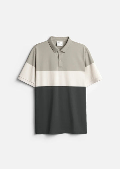 Áo Polo Vải Cá Sấu Phối Mảng Màu AirDry™ Mặc Nhẹ Thoát Mồ Hôi Tốt The Weekend 003 Màu Nâu Xanh Lá Dáng Vừa Vặn F3