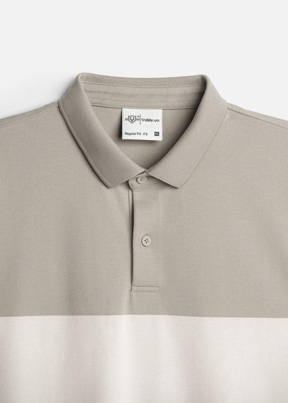 Áo Polo Vải Cá Sấu Phối Mảng Màu AirDry™ Mặc Nhẹ Thoát Mồ Hôi Tốt The Weekend 003 Màu Nâu Xanh Lá Dáng Vừa Vặn F3