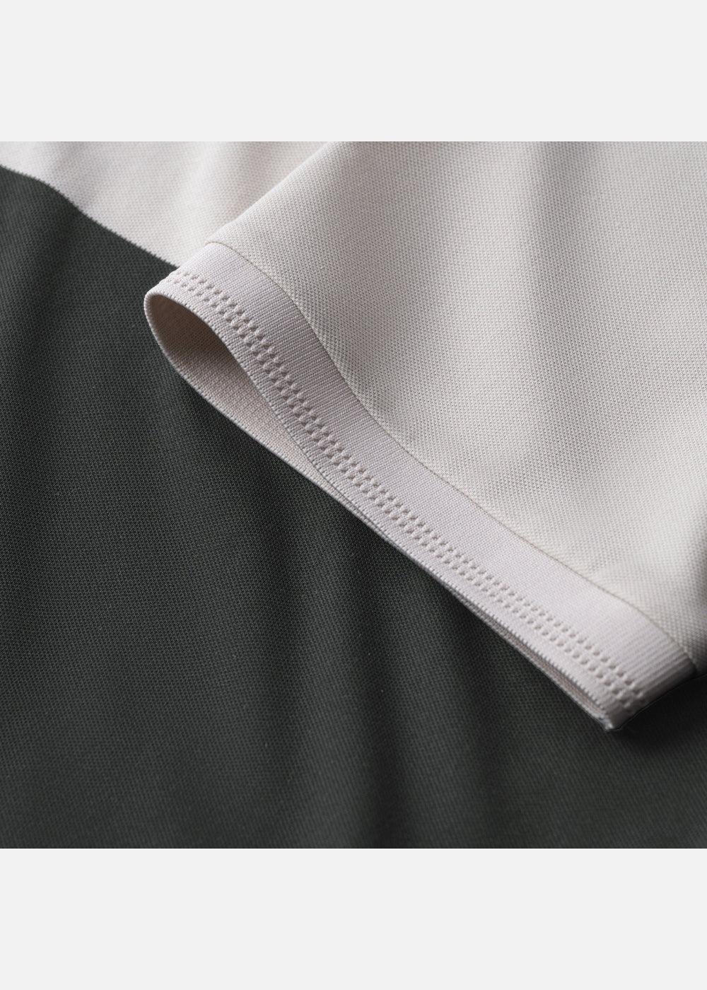 Áo Polo Vải Cá Sấu Phối Mảng Màu AirDry™ Mặc Nhẹ Thoát Mồ Hôi Tốt The Weekend 003 Màu Nâu Xanh Lá Dáng Vừa Vặn F3