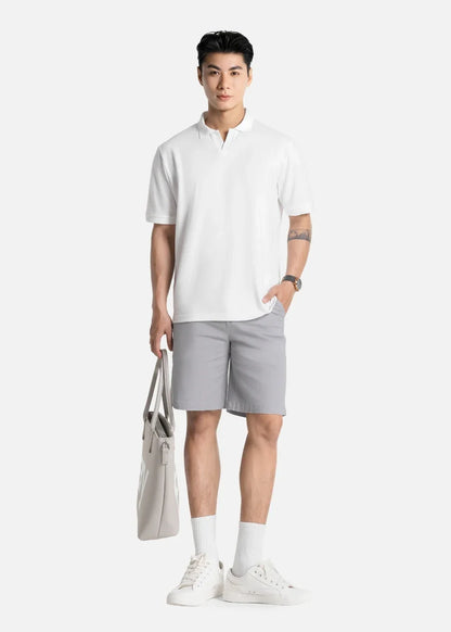 Áo Polo Cổ V Không Gò Bó FlexFit™ Co Giãn Êm Ái The Weekend 007 Màu Trắng Dáng Vừa Vặn F3