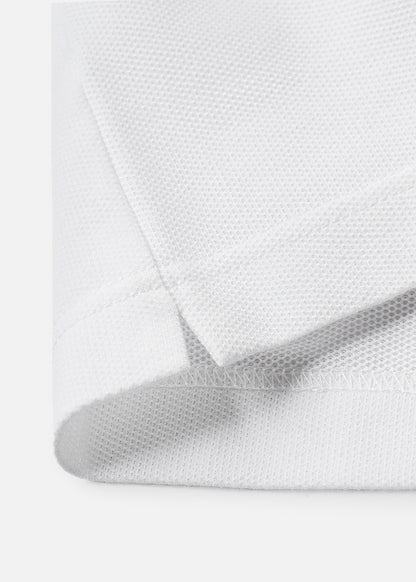 Áo Polo Cổ Khóa Kéo ColorLock™ Vải Cá Sấu Thoáng Mát Khóa Màu Sâu The Weekend 008 Màu Trắng Xanh Dương Dáng Vừa Vặn F3