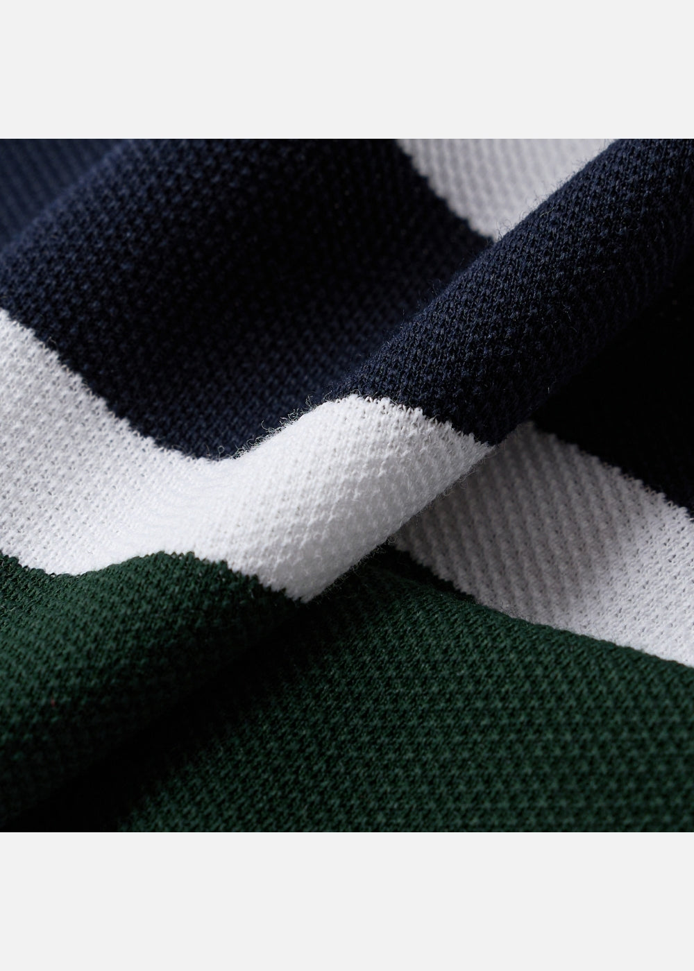 Áo Polo Cổ Khóa Kéo ColorLock™ Vải Cá Sấu Thoáng Mát Khóa Màu Sâu The Weekend 008 Màu Trắng Xanh Dương Dáng Vừa Vặn F3