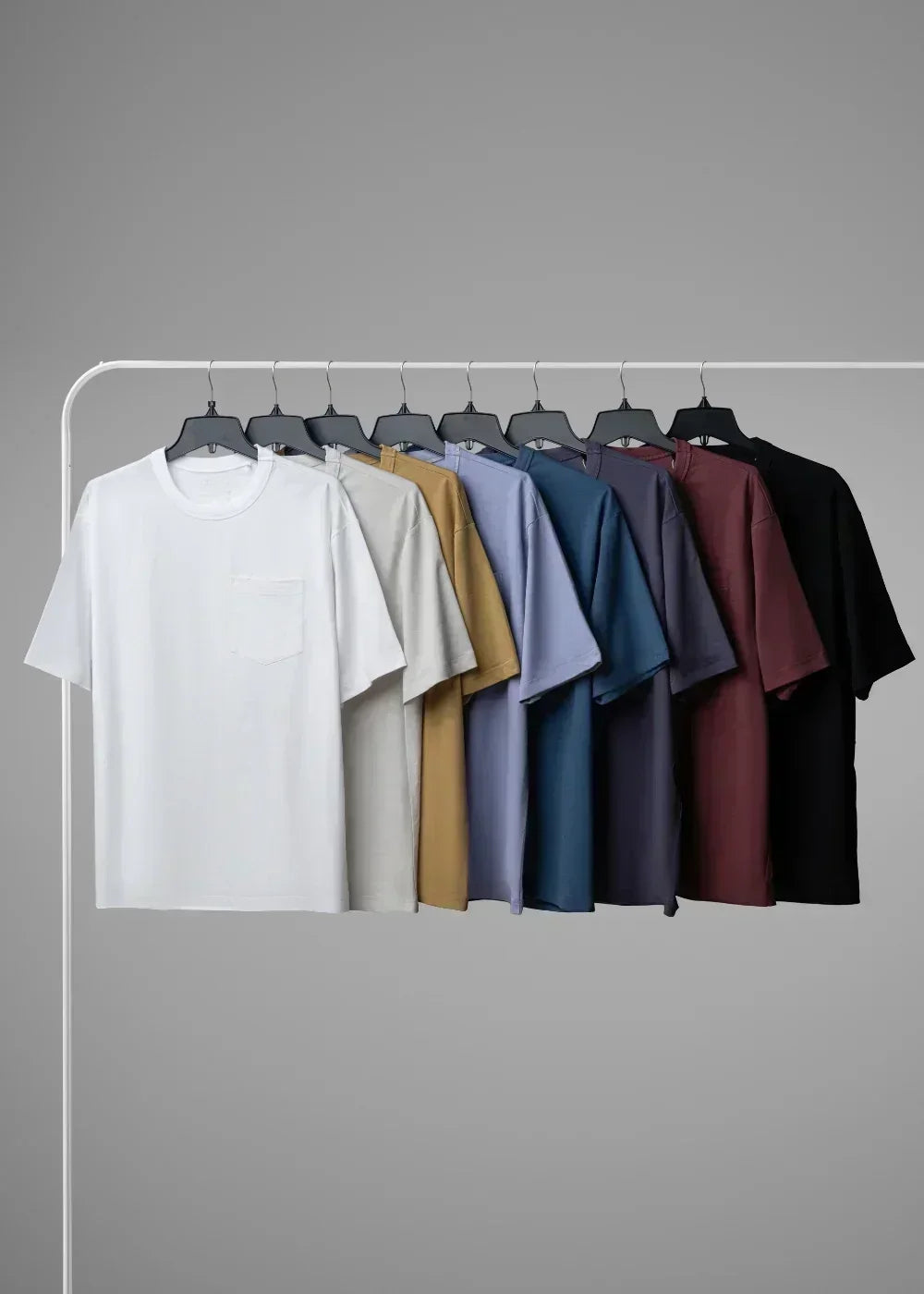 Áo Thun ColorLock™ Cotton Mềm Mát Giữ Màu Có Ngăn Cắm Bút Tiện Lợi The Worker 003 Màu Xanh Dương Dáng Rộng Rãi F4