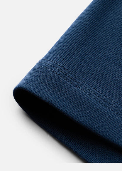 Áo Thun ColorLock™ Cotton Mềm Mát Giữ Màu Có Ngăn Cắm Bút Tiện Lợi The Worker 003 Màu Xanh Dương Dáng Rộng Rãi F4