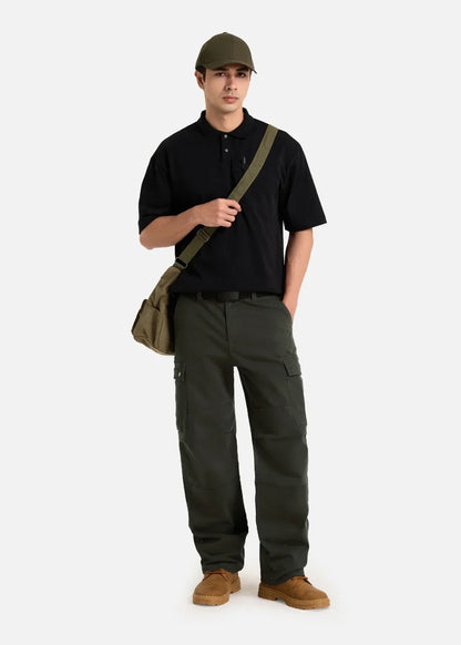 Quần Kaki DurableTex™ Vải Dai Chắc, Đầu Gối Xếp Ly Co Gập Thoải Mái The Worker 009 Màu Xanh Lá Đậm Dáng Vừa Vặn F3