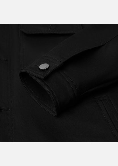 Áo Khoác Kaki DurableTex™ Vải Cotton Dày Dặn Chắn Gió Cản Bụi The Worker 011 Màu Đen Dáng Vừa Vặn F3