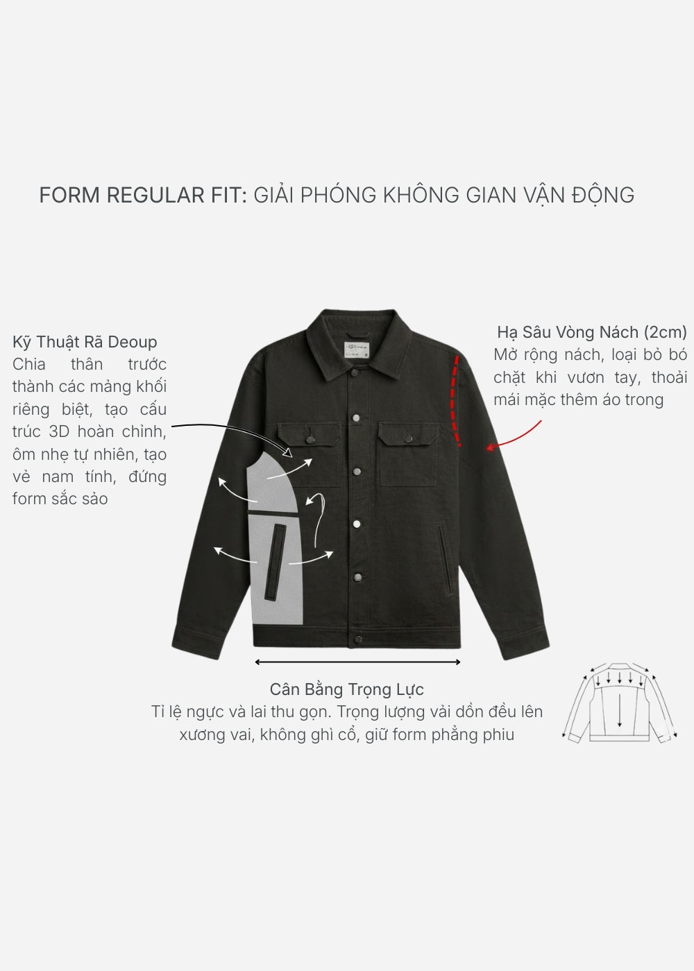 Áo Khoác Kaki DurableTex™ Vải Cotton Dày Dặn Chắn Gió Cản Bụi The Worker 011 Màu Đen Dáng Vừa Vặn F3