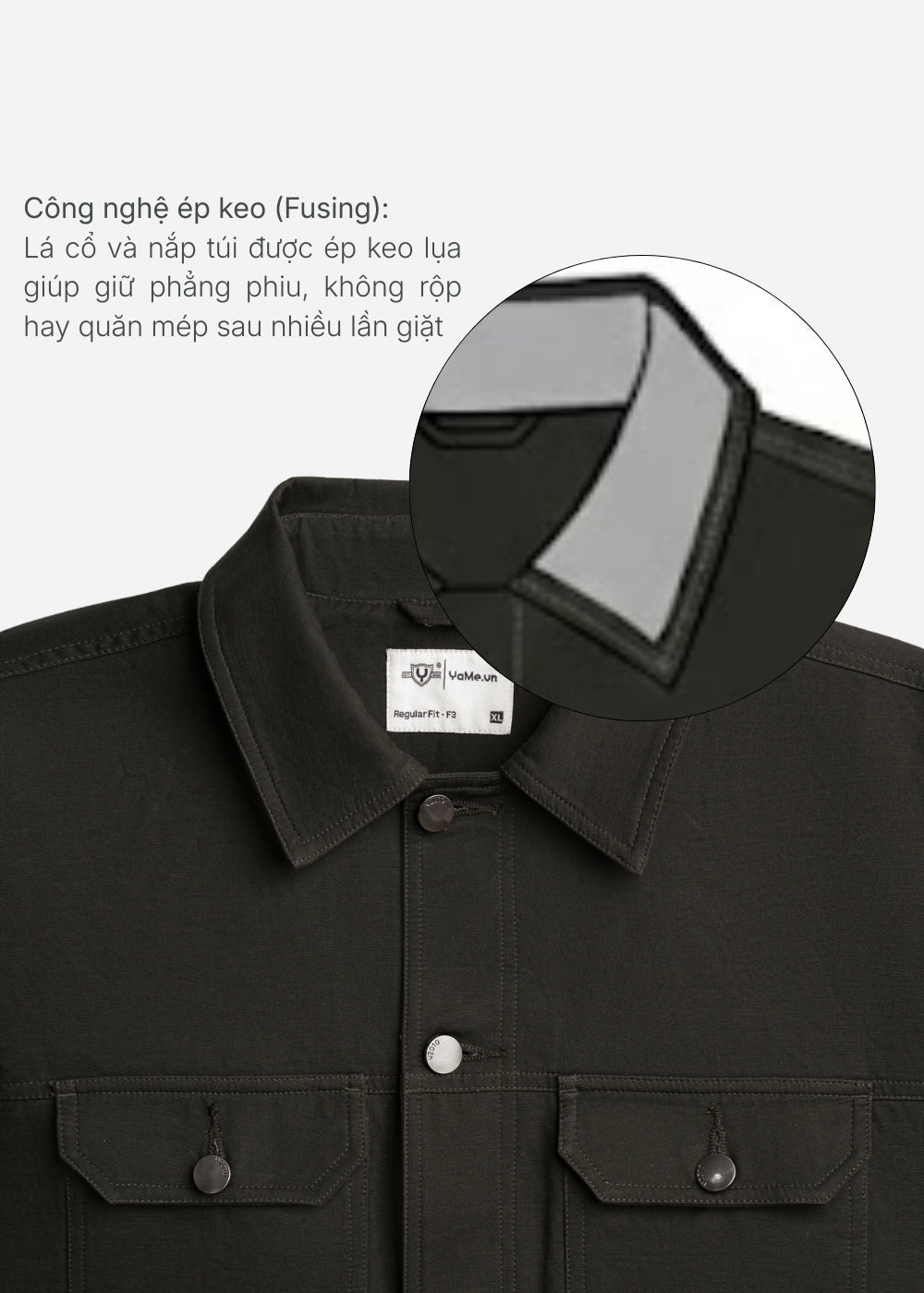 Áo Khoác Kaki DurableTex™ Vải Cotton Dày Dặn Chắn Gió Cản Bụi The Worker 011 Màu Đen Dáng Vừa Vặn F3