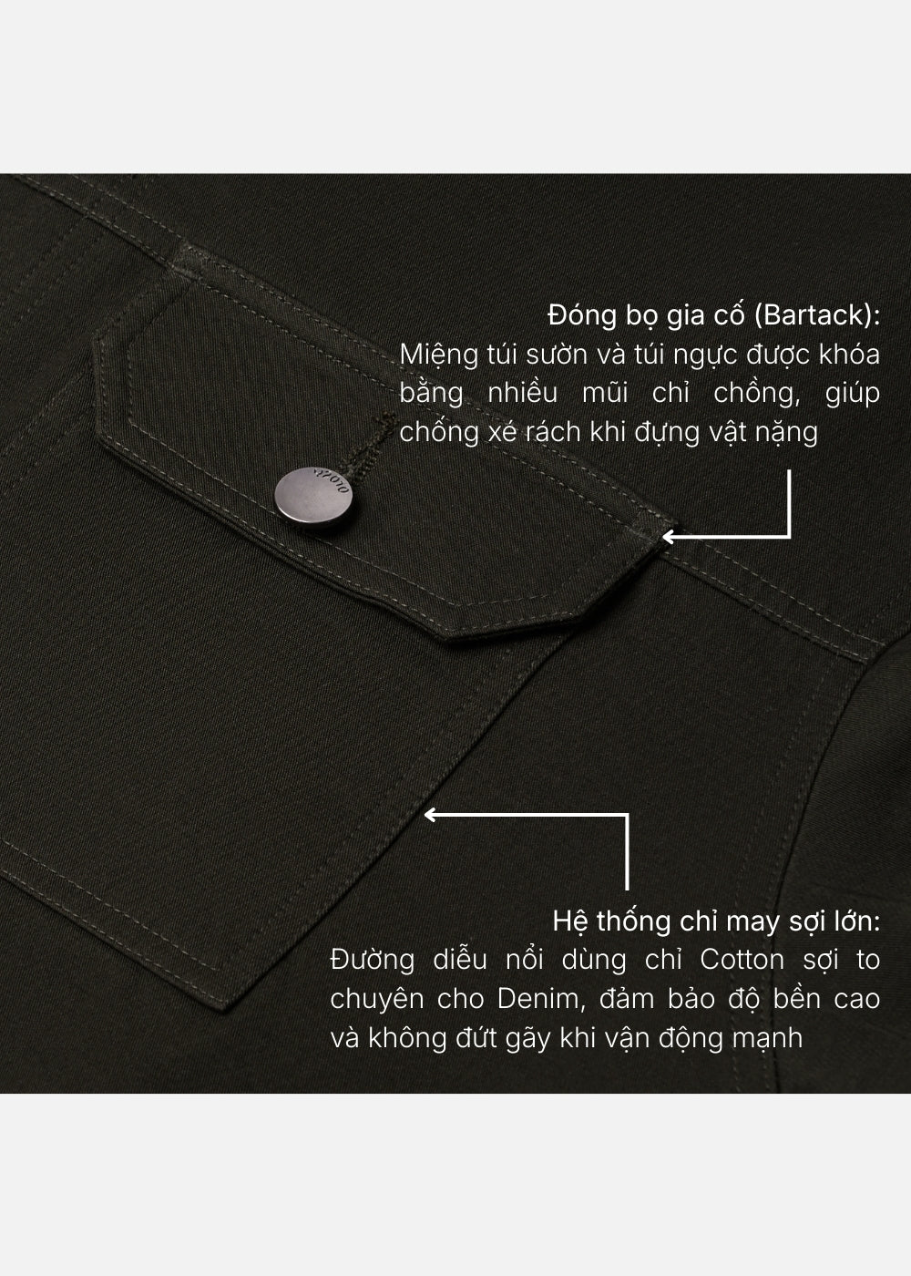 Áo Khoác Kaki DurableTex™ Vải Cotton Dày Dặn Chắn Gió Cản Bụi The Worker 011 Màu Đen Dáng Vừa Vặn F3