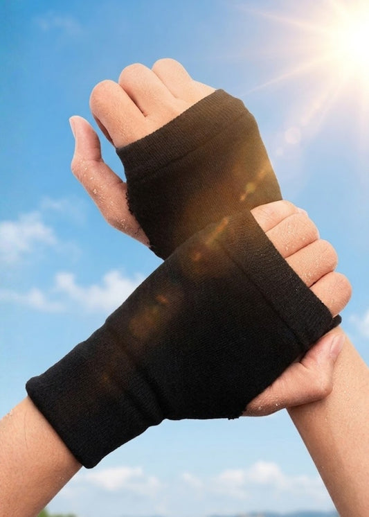 Găng Tay Ngắn Chống Nắng #Y2010 049 Đen