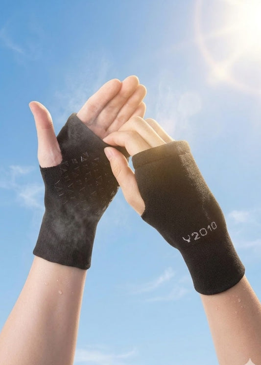 Găng Tay Ngắn Chống Nắng Chống Trượt #Y2010 053 Đen