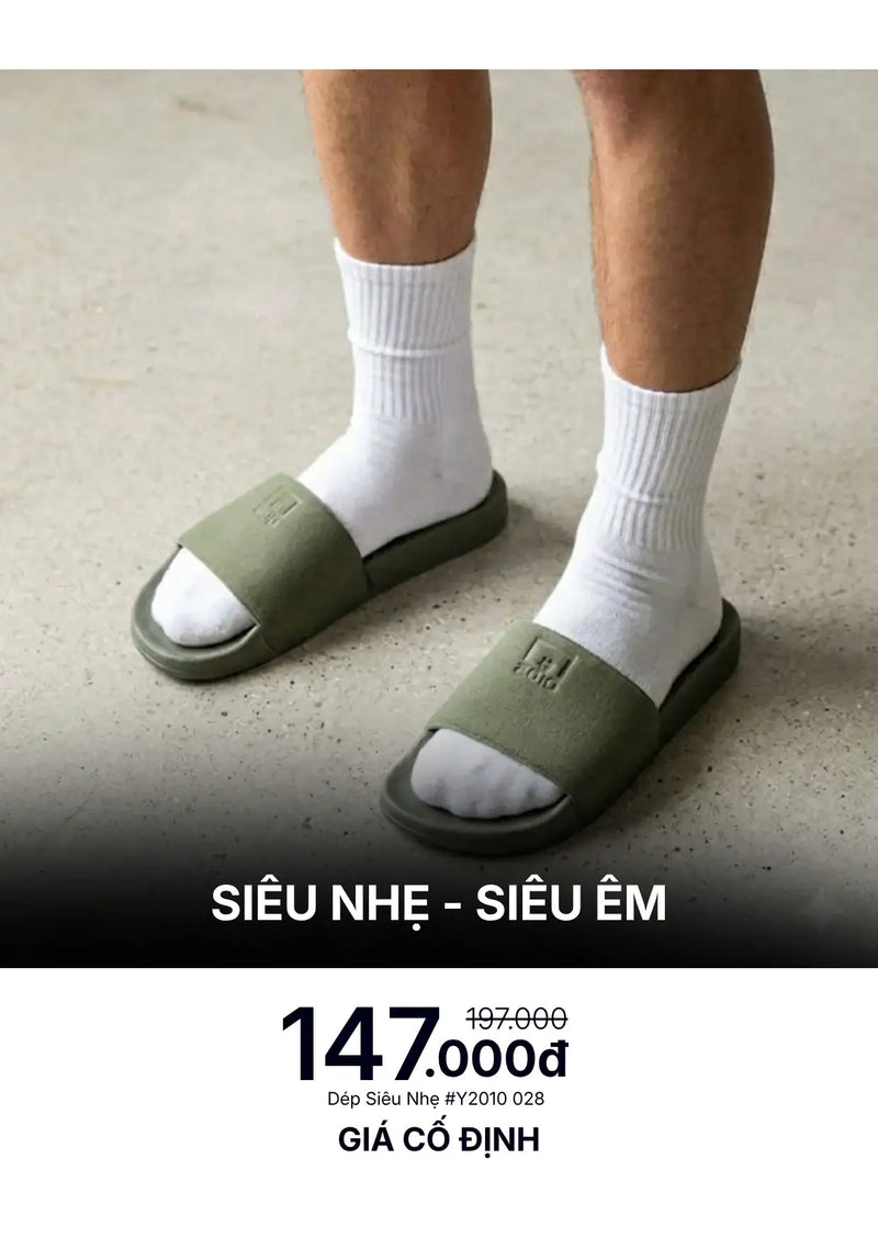 Dép Siêu Nhẹ Slide Slipper #Y2010 028 Xanh Lá Đậm
