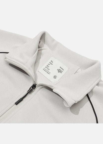 Áo Khoác Bomber Vải Pique Co Giãn No Style M45 Xám Nhạt - YaMe.vn