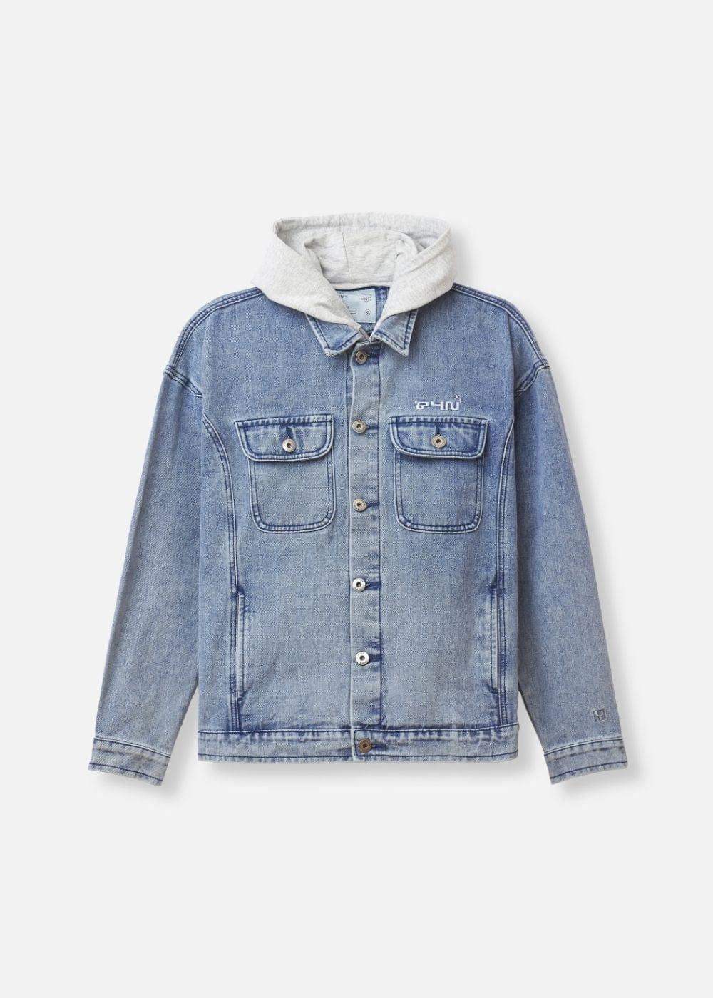 Áo Khoác Jean Nón Hoodie The Original M057 Xanh Dương Nhạt - YaMe.vn
